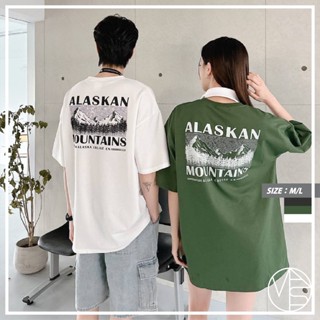 【MKST.STUDIO】韓國 ALASKAN山脈印花短TEE 情侶裝 短袖 短T 夏季短袖 男生服飾 韓國男裝