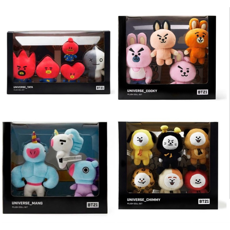 正韓BT21 chimmy mang RJ Tata全新 絨毛娃娃 家族套組 BTS 防彈少年團 鄭號錫「現貨特價」