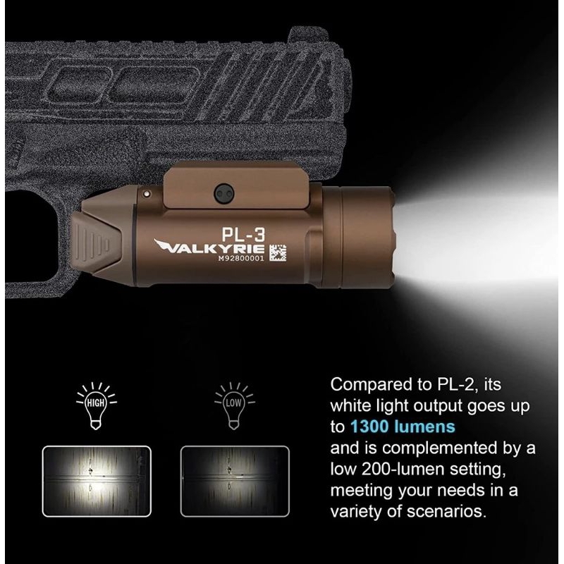 OLIGHT PL-3 Valkyris 1300流明 225米 戰術 槍燈