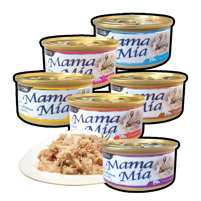 SEEDS 惜時 MamaMia 貓餐罐 純白肉貓餐罐 六種口味 85g - 艾爾發寵物 Alphapeetstw