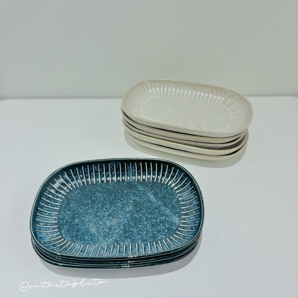 日本製🇯🇵 Jukusa 橢圓盤 小盤  美濃燒 日本製 陶瓷盤 魚盤 盤子 餐盤 早餐盤 麵包盤 PT010