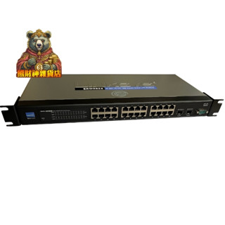 網管型交換器 Cisco Linksys SRW2024 V1.3 網管交換器 L2 超高穩定性 附掛耳 可直上機架