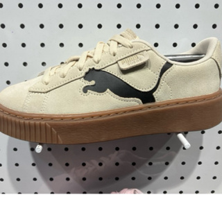 PUMA Suede Platform Cutout Wns 女 休閒鞋 米白