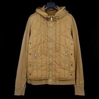 【DIESEL】義大利品牌 連帽 外套 M 淺咖啡 男