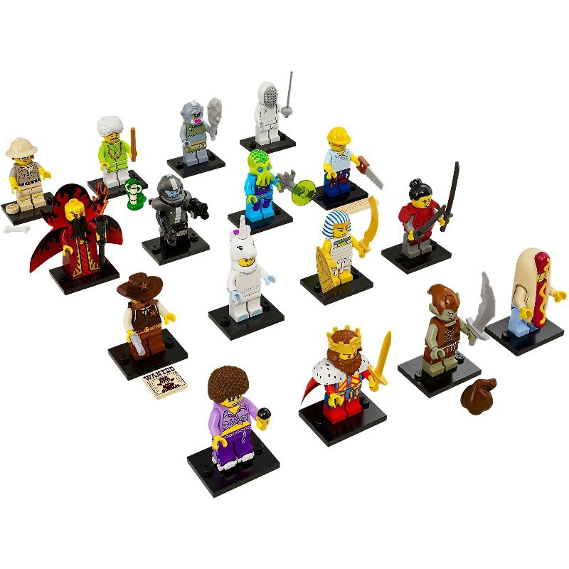 全新未拆封［BrickHouse] LEGO 樂高 71008 13代 國王 獨角獸女孩 熱狗人 人偶單售