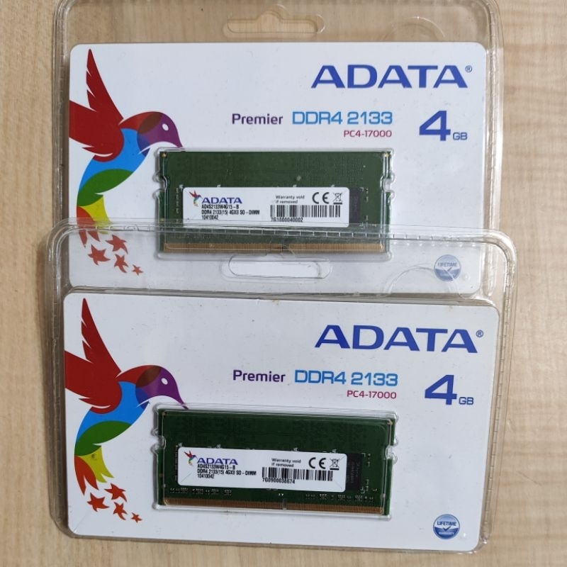 4GBx2雙通道8GB 威剛筆電DDR4記憶體 雙面8晶片相容舊電腦