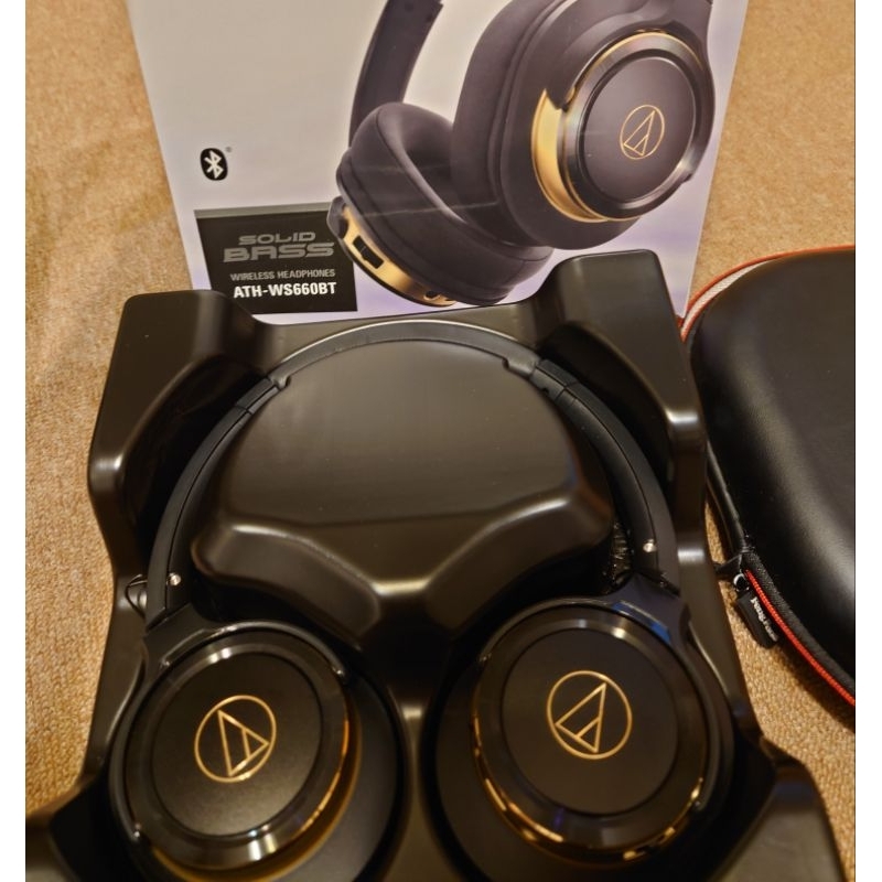 Audio-technica 鐵三角重低音耳罩式藍牙耳機 ATH-WS660BT