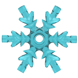 樂高 LEGO 透明 淺藍 4x4 雪花 結晶 冰雪奇緣 水晶 x789 6136391 Blue Rock Snow