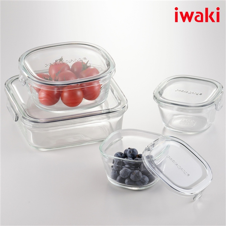 iwaki 日本耐熱玻璃方形微波保鮮盒