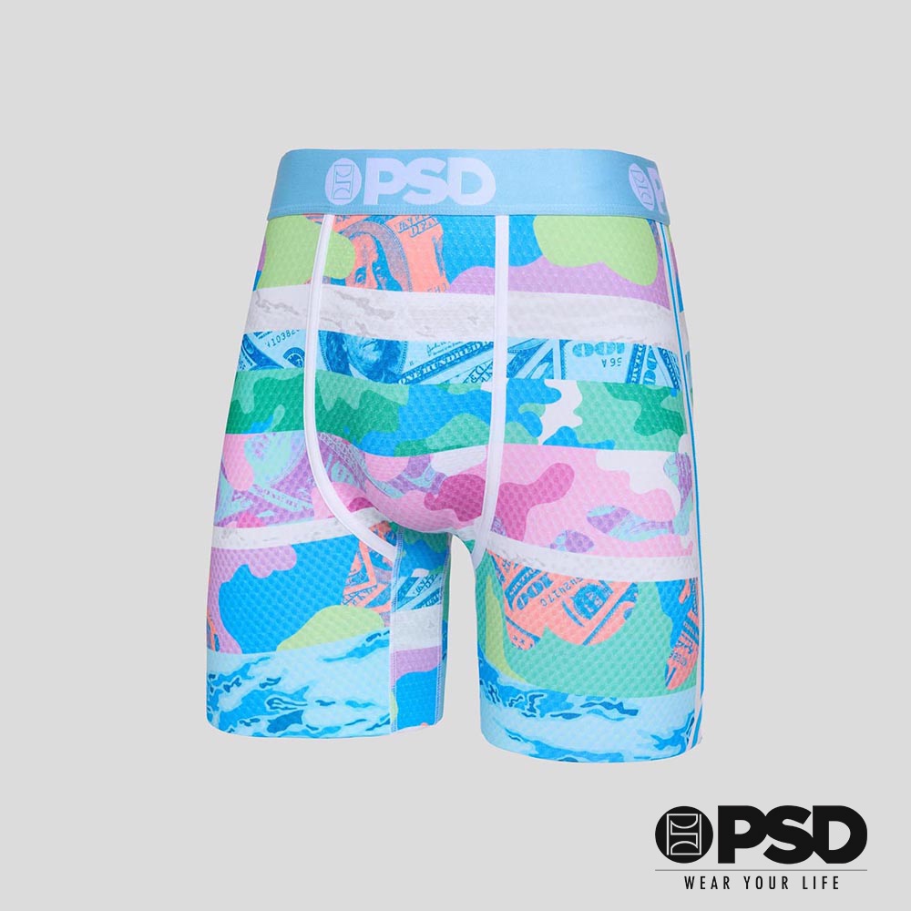 【PSD Underwear】CAMO- 平口四角褲-夢幻迷彩-藍色