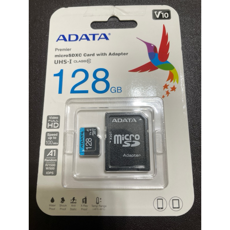 ADATA 威剛 128GB 100MB/s microSDXC TF UHS-I U1 A1 V10 記憶卡