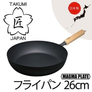 日本品牌【匠TAKUMI】岩紋鐵鍋/平底鍋26cm MGFR26