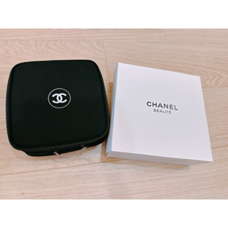 Chanel 香奈兒 黑色化妝包 收納包 化妝包 化妝箱 交換禮物 生日禮物 情人節禮物