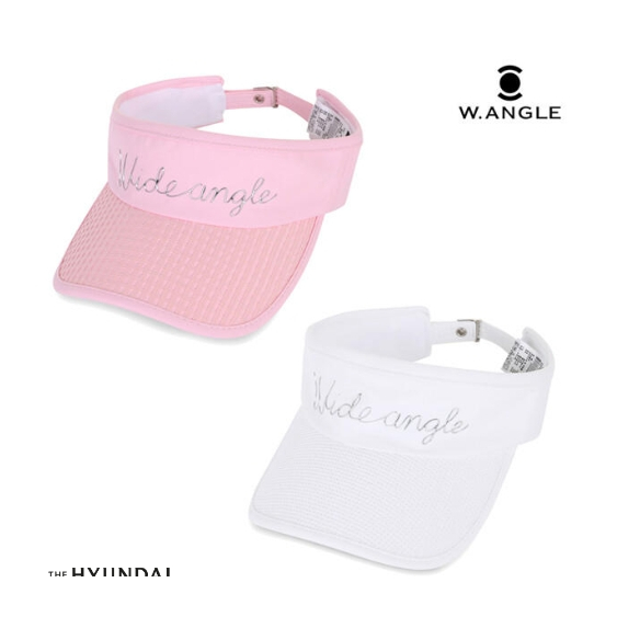 韓國W.ANGLE WWP21C05 LOGO亮銀 女款中空帽 白/粉 兩色