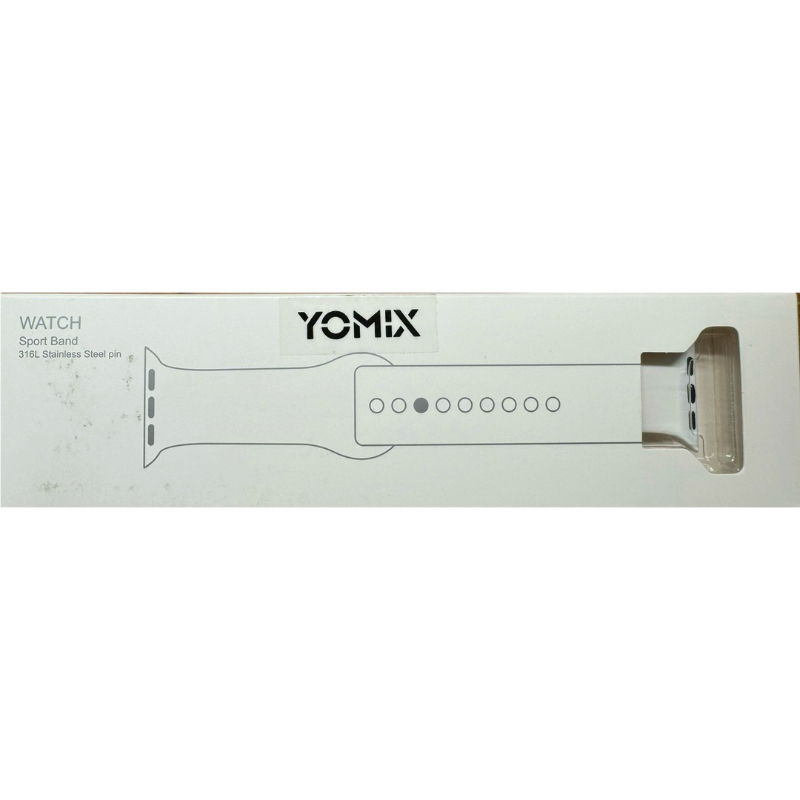 YOMIX優迷Apple Watch 運動型矽膠錶帶 40mm 白色