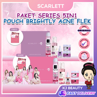 Scarlett Paket Series 5 in 1 Pouch Brightly Jerawat Flek Ori