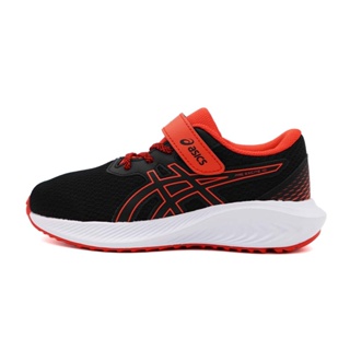 ASICS 亞瑟士 PRE EXCITE 10 PS 魔鬼氈 慢跑鞋 中童 黑紅 S0049 (1014A297-007