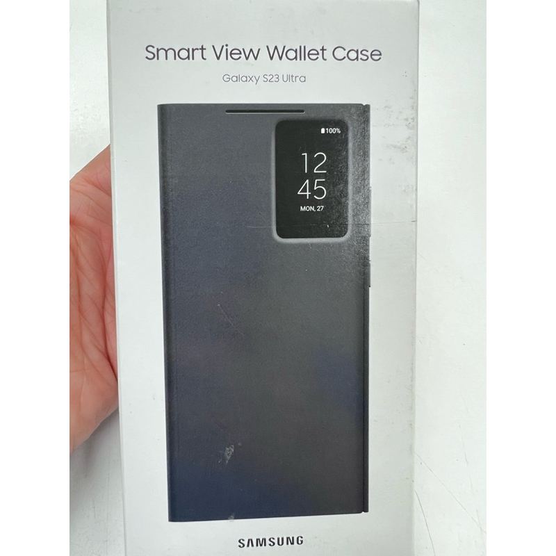 Samsung S23 Ultra原廠透視感應皮套-黑色