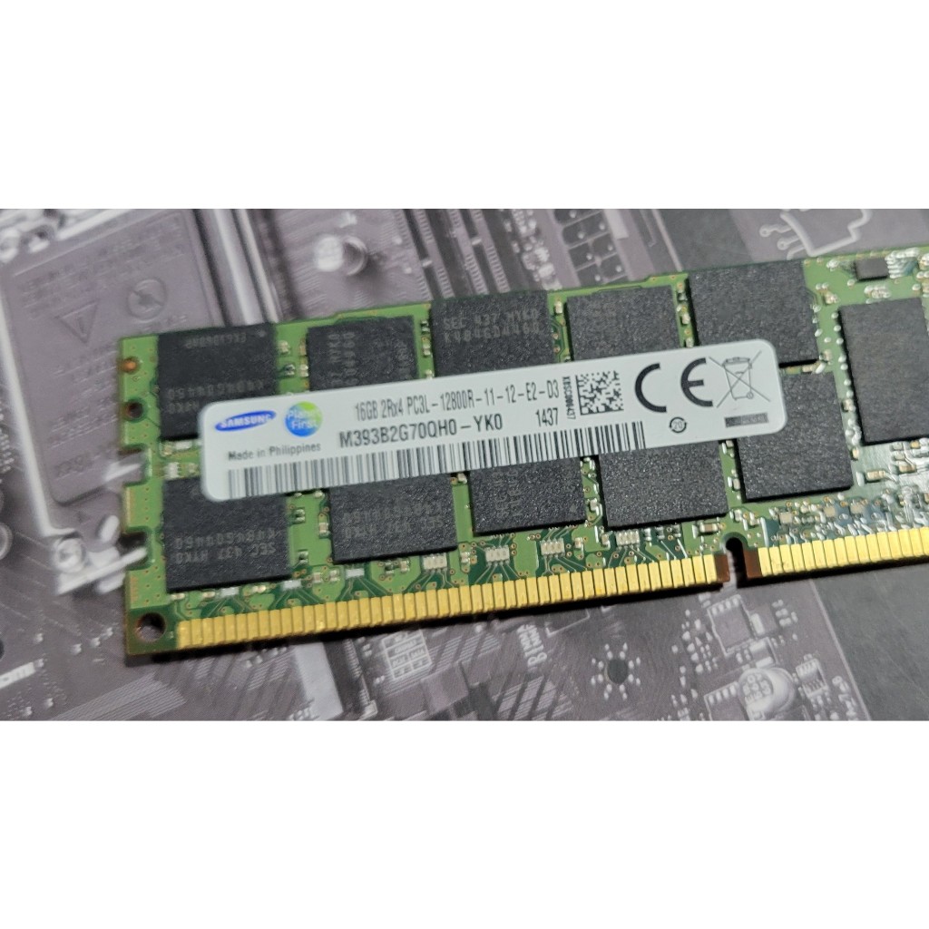 中古良品 三星SAMSUNG  ECC 伺服器用記憶體 低電壓 D3L 1600 DDR3L 16G 單條 195元