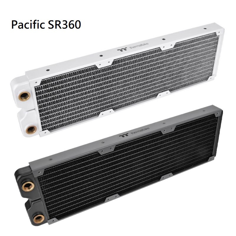 米特3C數位–Thermaltake 曜越 Pacific SR360 水冷銅冷排 厚度28mm鰭片密度17 黑/白