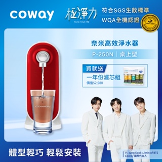 Coway 淨水 飲水機 奈米級 P 250 N DIY組 加 一年份 濾芯組 免用電 免鑽孔 不排廢水 保固一年 免運