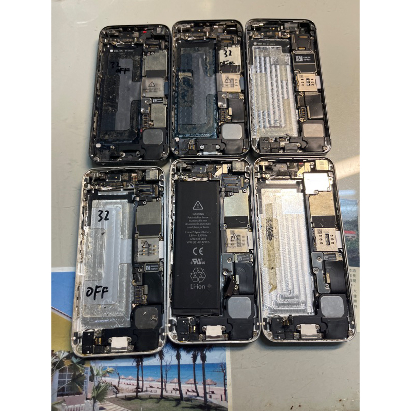 iPhone 5/5s 故障機 零件機 6隻一起