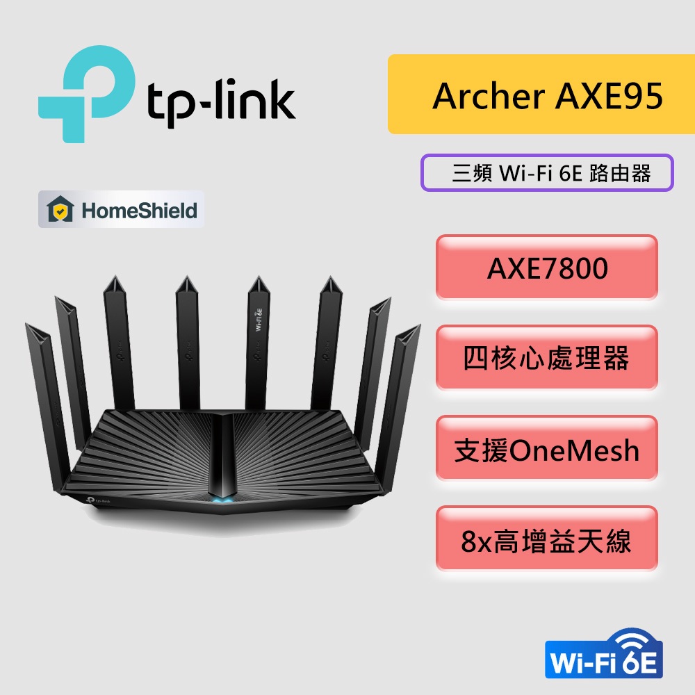 TP-Link Archer AXE95 AXE7800 wifi6e 三頻 四核心 wifi 分享器 無線網路 路由器