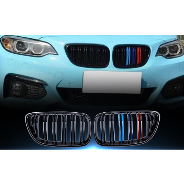 BMW F22 2系列 Performance LOOK 亮黑金屬三色 Grille 水箱罩 大鼻頭 水箱護罩