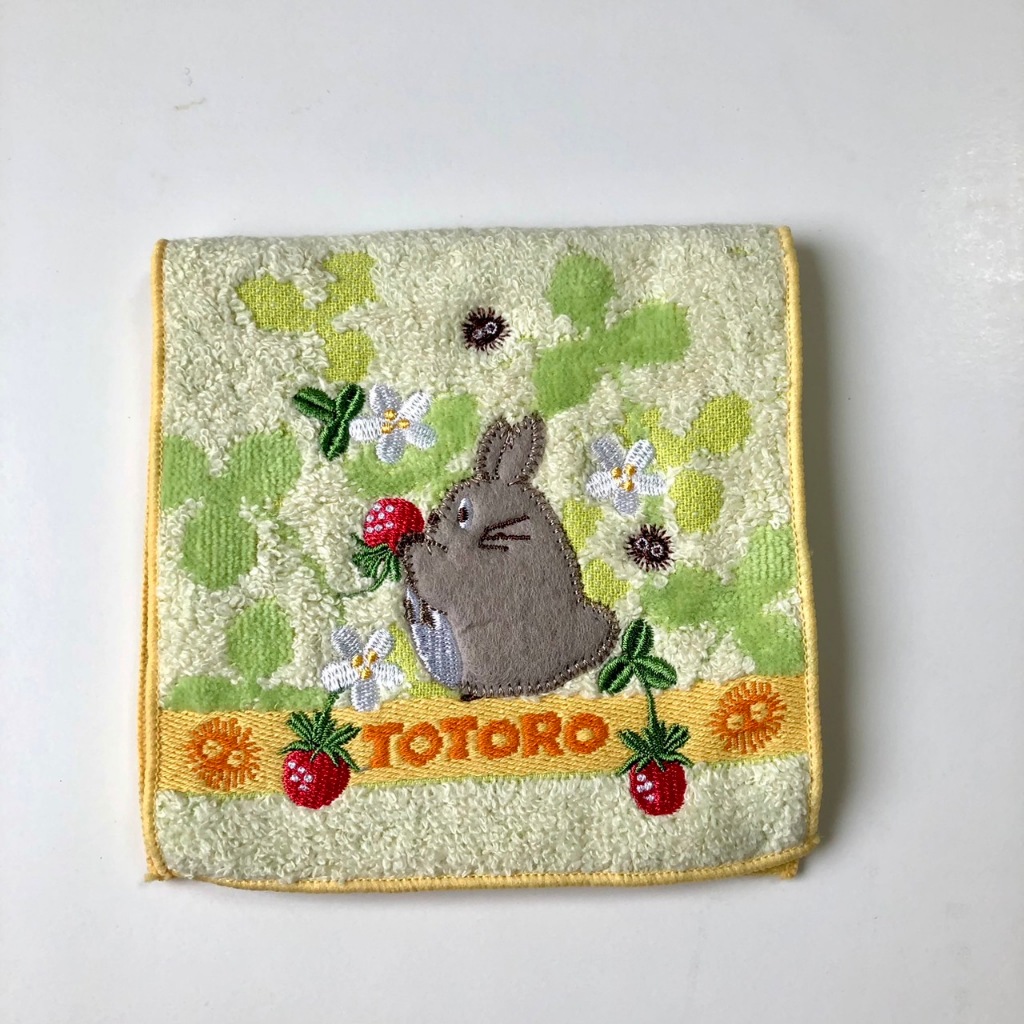 【午後時光】日本宮崎駿 龍貓TOTORO 豆豆龍-草莓 刺繡 棉袋 衛生棉 生理用品 護墊 收納包 行動電源袋-6494