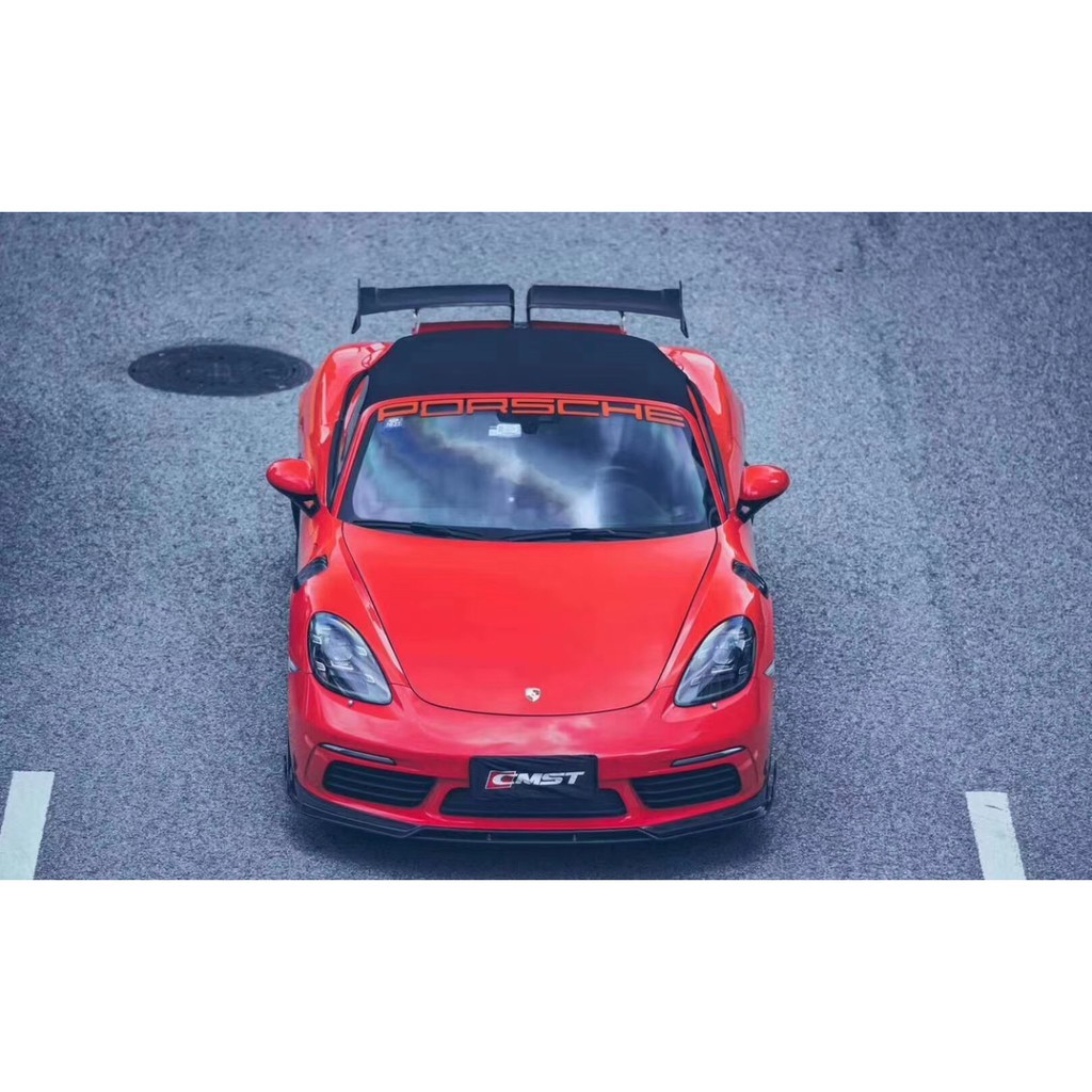 【亞諾車酷】Porsche 718 CMST 碳纖 前下巴 側裙 後下巴 門飾板 葉子板 雙層 尾翼