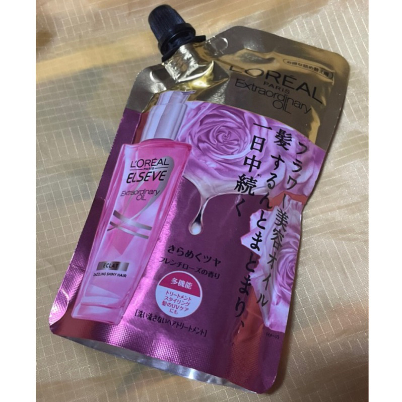 全新 LOREAL Paris 巴黎萊雅 金緻護髮精油 玫瑰版補充包 90ml