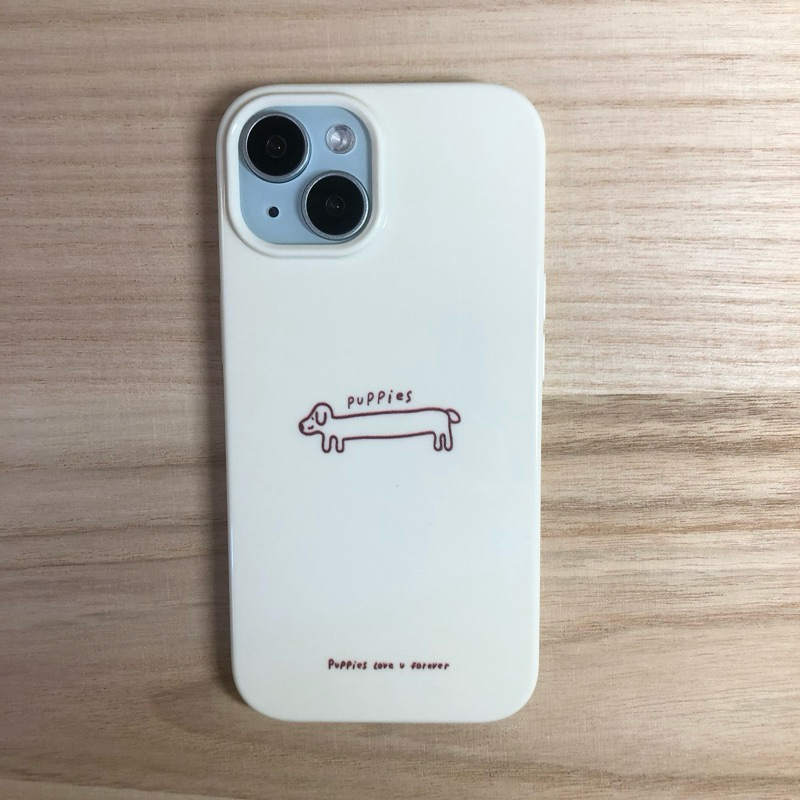  簡單線條臘腸狗 手機殼 iphone15 pro max