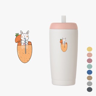 免運 臺灣製 YCCT速吸杯2代550ml(內膽陶瓷層) - 兔子 -啵一下就能喝的環保咖啡杯/保冰保溫