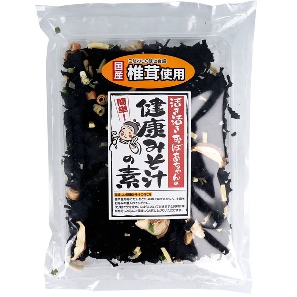 日本 活潑奶奶的健康味噌湯料80g 乾燥 味增湯 配料 海帶 香菇 豆腐