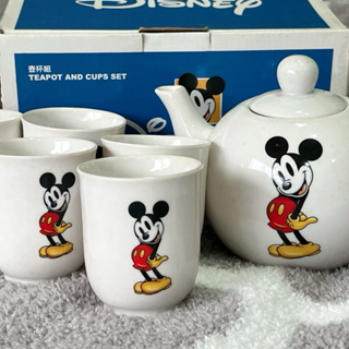 全新❗️正版迪士尼 米奇陶瓷壺杯組 茶壺茶杯