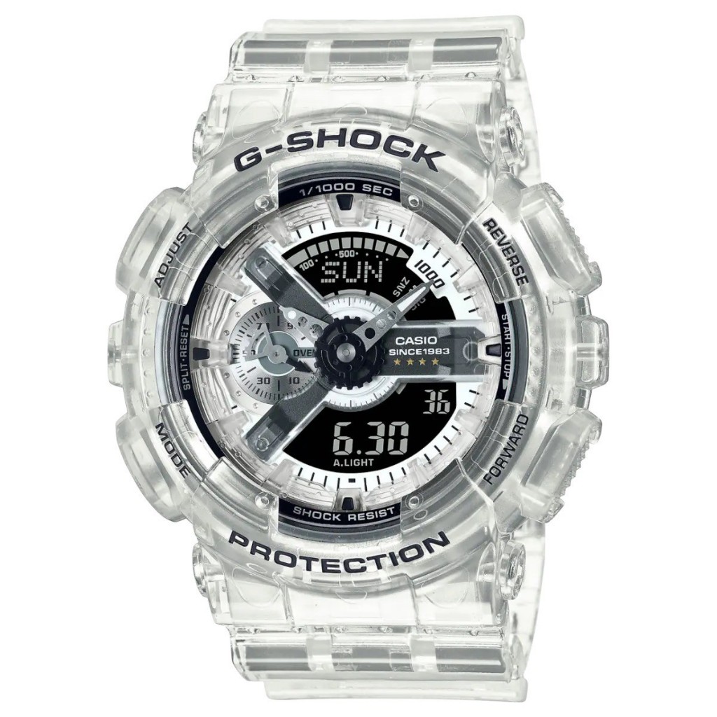 【G-SHOCK】40周年限定 Clear Remix系列 透明潮流電子錶GA-114RX-7A 51.2mm 現代鐘錶