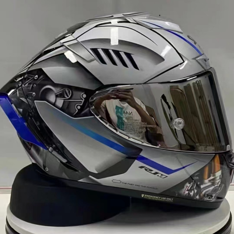 Shoei X14 雅馬哈銀 馬奎斯同款 全罩安全帽 機車安全帽 全盔 重擊 拉力 亮黑武士 全覆式安全帽  雙D扣