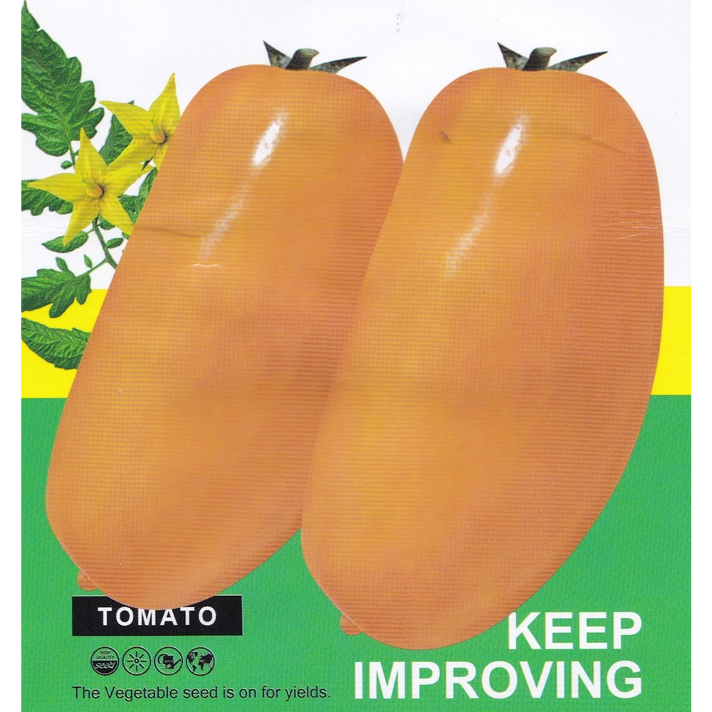 【蔬菜種子S475】奶油黃香蕉番茄~單果重約130~140公克。皮薄、肉厚、汁多、籽少，口感好，適合生食。
