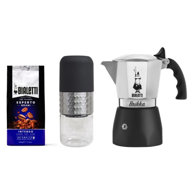 BIALETTI  加壓摩卡壺4杯 送 IKUK無線電動磨豆機 /  露營 咖啡 加壓