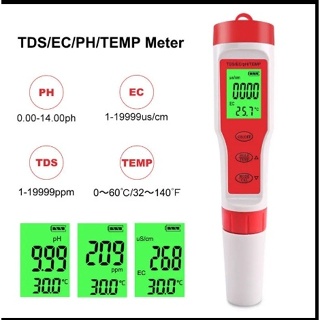 便擕式水質檢測儀pH/TDS/EC/TEMP四合一測試筆9908測試 筆電導率
