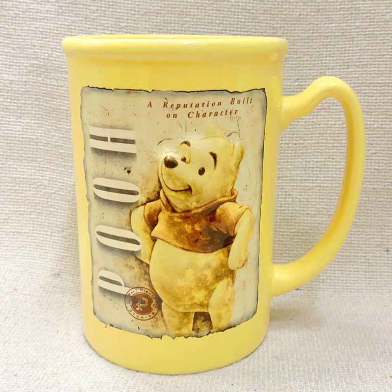 ‼️絕版‼️現貨 早期 正版 Disney 迪士尼 泰國製造 立體維尼熊 陶瓷馬克杯 復古水杯 咖啡杯 周邊商品（無盒）