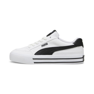 puma court classic vulc fs 男女款 經典款 休閒鞋 皮革 復古 白黑-38638002