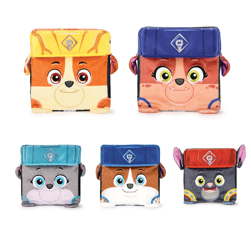 汪汪隊立大功-Rubble&Crew 全套5入組方塊絨毛娃娃