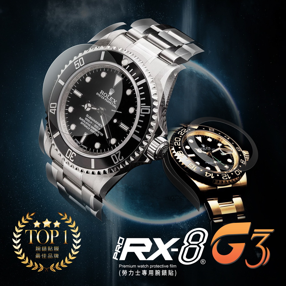 RX8-G3 勞力士ROLEX膠帶款系列手錶貼膜