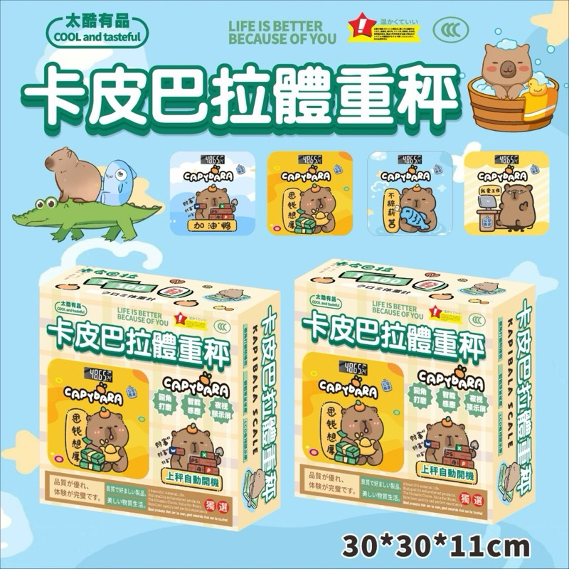 （現貨）超夯人氣  可愛寶寶 💦水豚君 卡皮巴拉 體重秤 體重機
