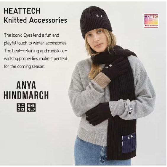 Uniqlo x Anya Hindmarch 2023 秋冬聯名系列現貨在台 圍巾 毛帽 手套