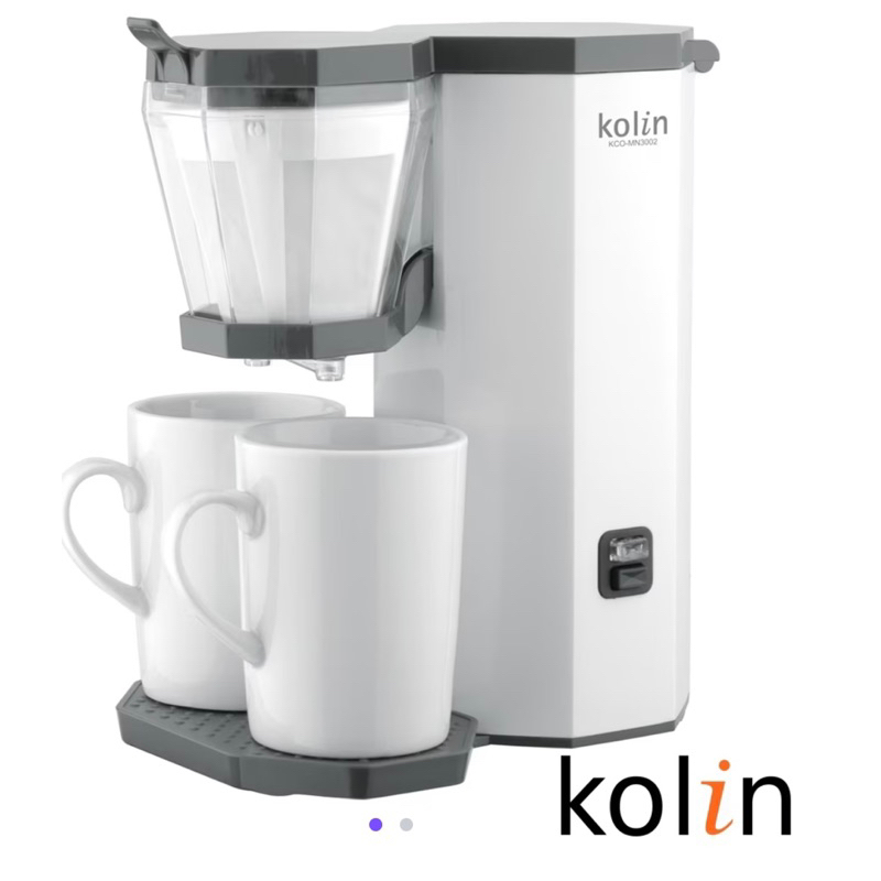 全新 歌林kolin-雙杯咖啡機(KCO-MN3002)-附杯子兩個