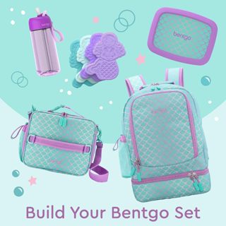 預購二合一 書包餐袋一體👍正版空運👍美國專櫃 Bentgo 書包 兒童揹包 餐袋 美人魚 餐袋 便當袋