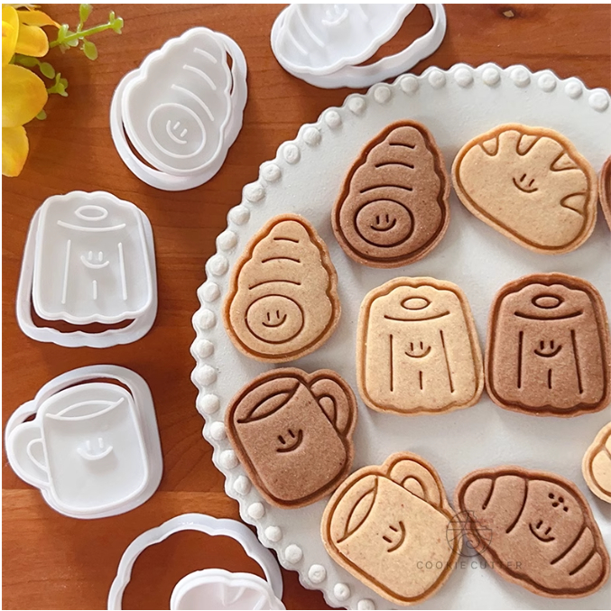 ☀孟玥購物☀日式 可麗露 麵包 可頌  咖啡杯 螺旋麵包 微笑系列 餅乾壓模 餅乾壓模 餅乾切模 糖霜餅乾壓模 3D餅乾