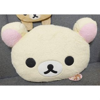 日版﹝SAN-X﹞授權※Rilakkuma懶熊/拉拉熊※【牛奶熊立體頭型雙面造型】絨毛抱枕